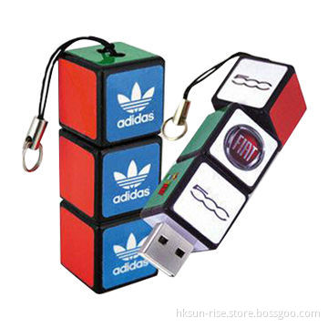 USB Flash Drives in Cube Shape with 1 to 64GB Memory Capacity, Accept Logo PrintingNew